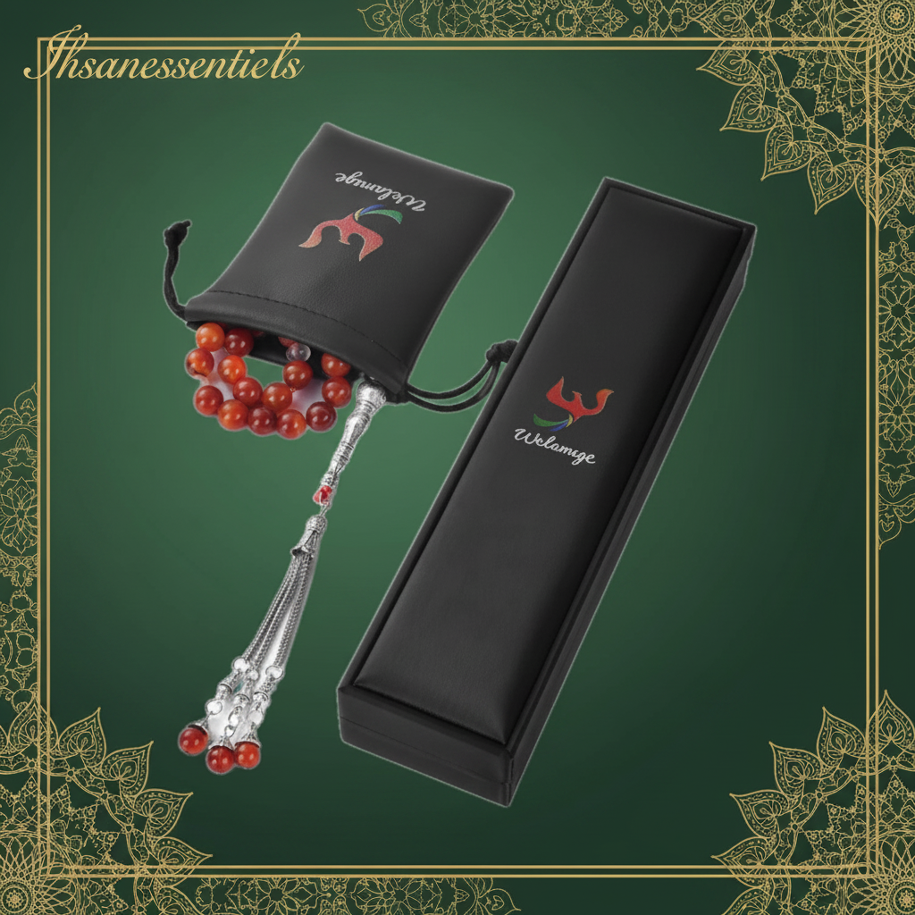 📿 Tasbih Collier en Agate – Élégance & Spiritualité