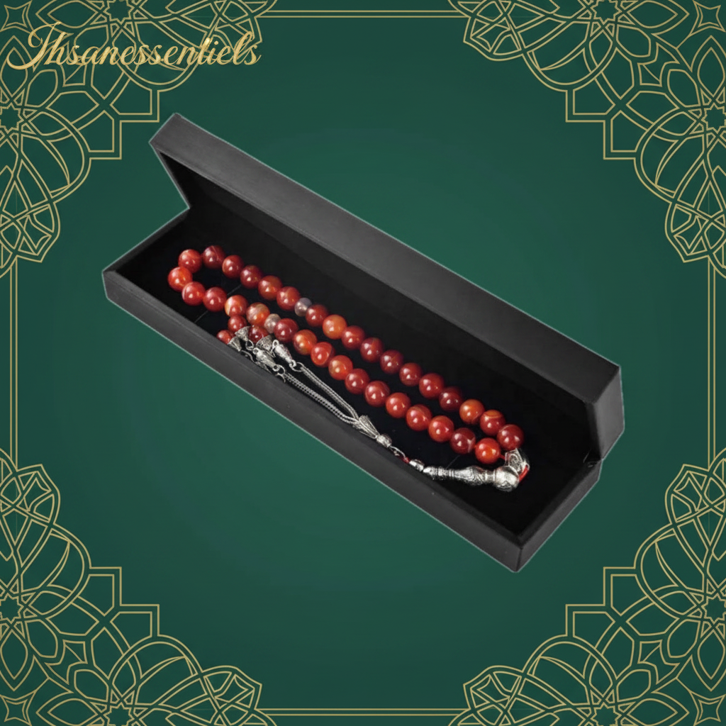 📿 Tasbih Collier en Agate – Élégance & Spiritualité