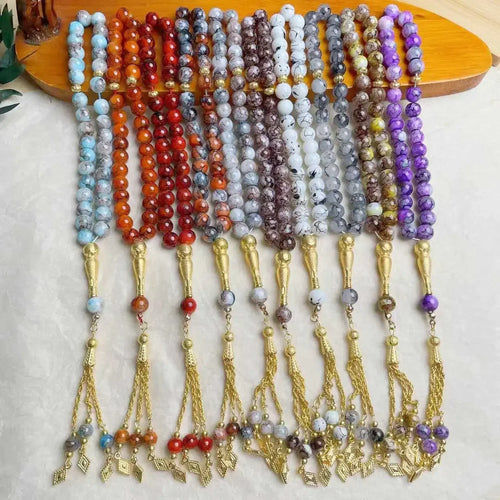 Tasbih Élégant 33 Perles en Verre – Bracelet Dhikr